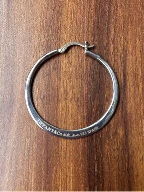 Tiffany & Co. Polished Silver Hoop Earring